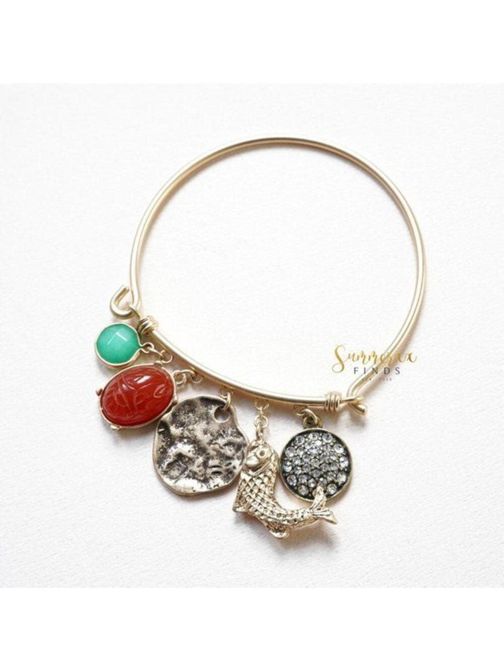 Anthropologie Fish in the Sea Charm Bracelet